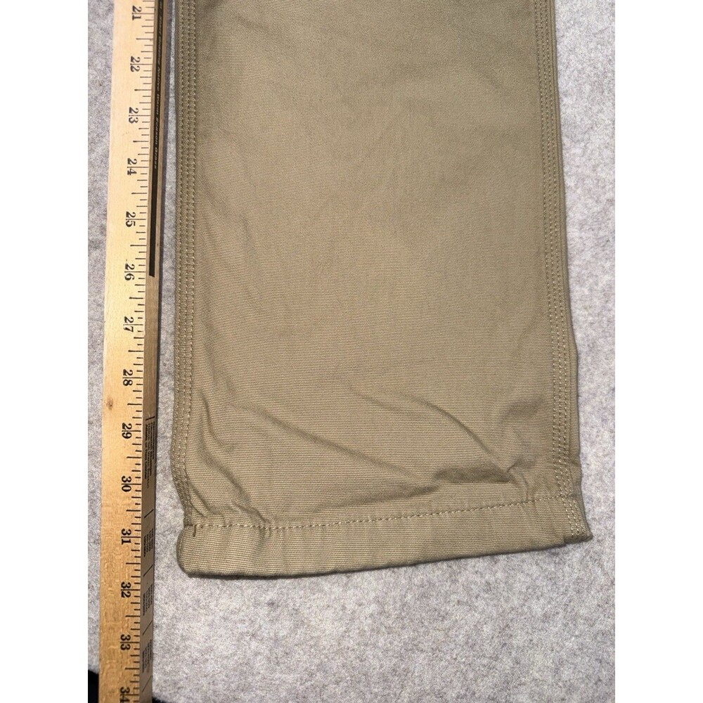 Carhartt Rugged Flex Knit-Lined Relaxed Straight Canvas Pants Beige 36x32 NWT - Picture 10 of 12